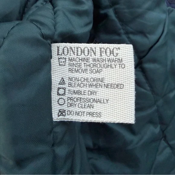 London Fog Green and Navy Blue Bomber Jacket with Removable Liner, Men's Medium - Picture 10 of 10